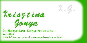 krisztina gonya business card
